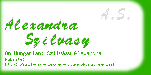 alexandra szilvasy business card