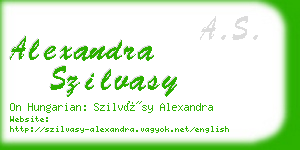 alexandra szilvasy business card